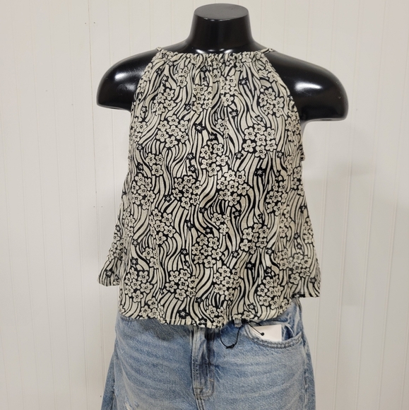 Gauzy Black & Cream Top - Picture 2 of 6